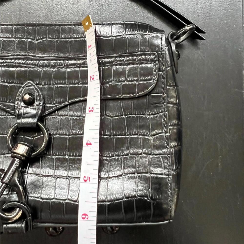 Rebecca Minkoff Metallic Black Croc Purse in Black (NO strap) - Picture 7 of 8